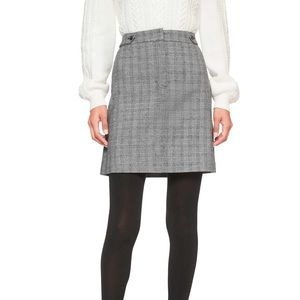 Banana Republic Size 2 Plaid a Line Mini Skirt